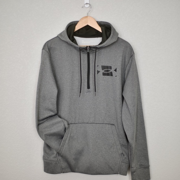 Under Armour Men's Grey Oversized Pullover/Hoodie Large - Picture 4 of 7